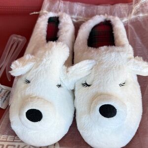 Cozy White Bear Slippers